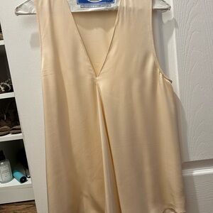 Theory Cream Sleeveless Blouse